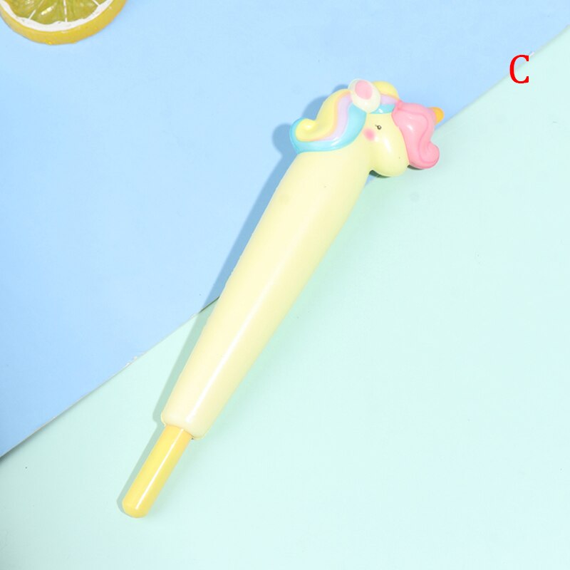 1Pc Gesimuleerde Kleur Trage Rebound Pen Eenhoorns Dier Neutrale Overdrukventiel Pen Neutrale Pen: C
