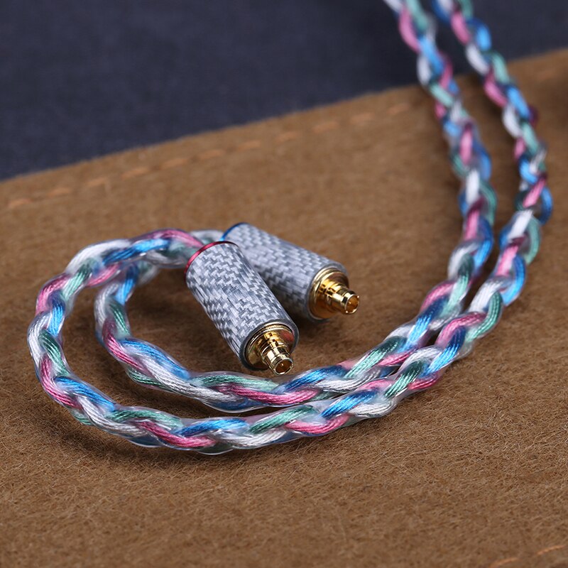 OPENHEART Cable de aleación de cobre y plata de 8 núcleos Multicolor 0,78 2 pines MMCX 3,5/2,5/4,4mm equilibrio auriculares Cable de actualización de auriculares