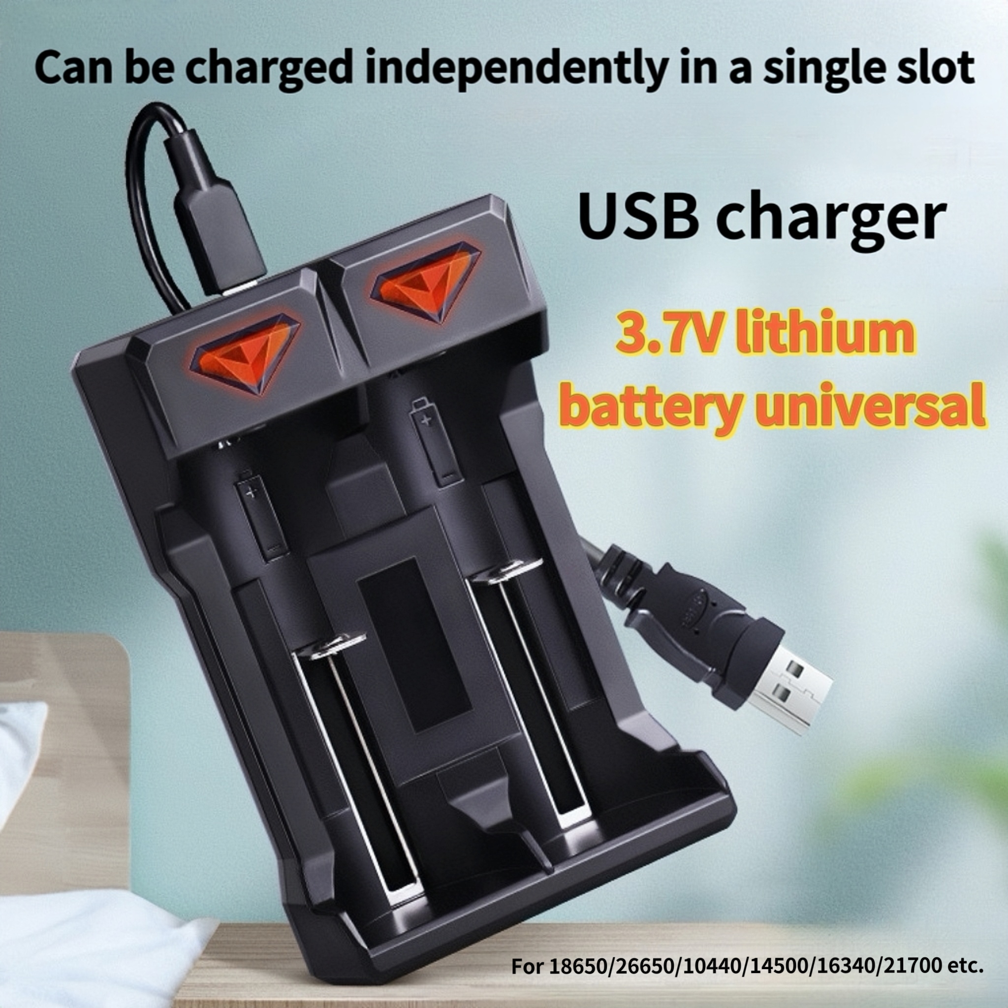 14650 battery 3.7V 1200mAh Rechargeable lithium battery Charger for Smartwatch Electric drill bluetooth Walkie talkie Multimeter