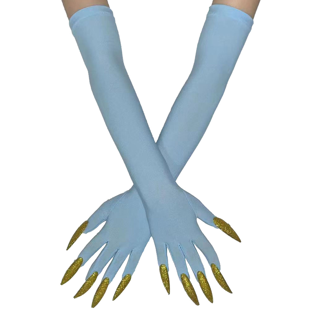 Cool Halloween Handschoenen Lange Ghost Klauw Jurk Up Handschoenen Mode Zwarte Lange Nagels Cosplay Halloween Grappig Handschoenen
