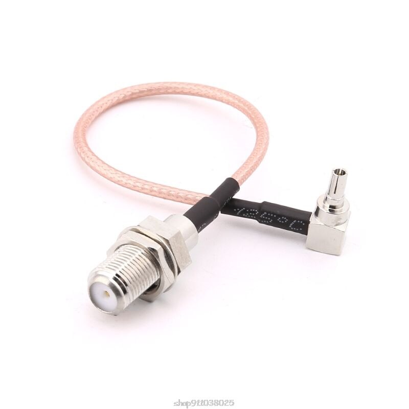 Conector hembra tipo F a CRC9, macho, ángulo recto, Cable en espiral RG316, 15cm, para módem huawei D22 20