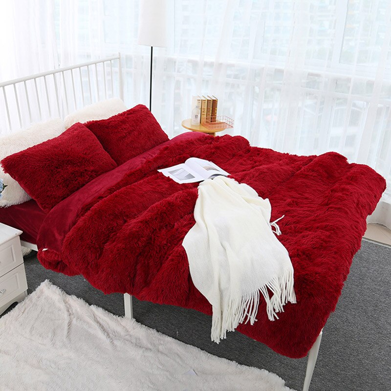 3 Stks/set Pluizige Deken Met Kussensloop Warme Zachte Fleece Deken Voor Kinderen Volwassen Gq