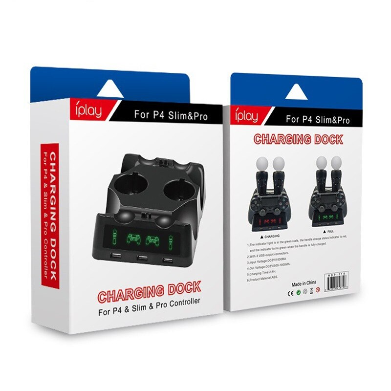 PS4 Handle Four Charging PS4 Move Handle Multi Function Charging Seat Charging With Display Lamp Four In One Charging Seat