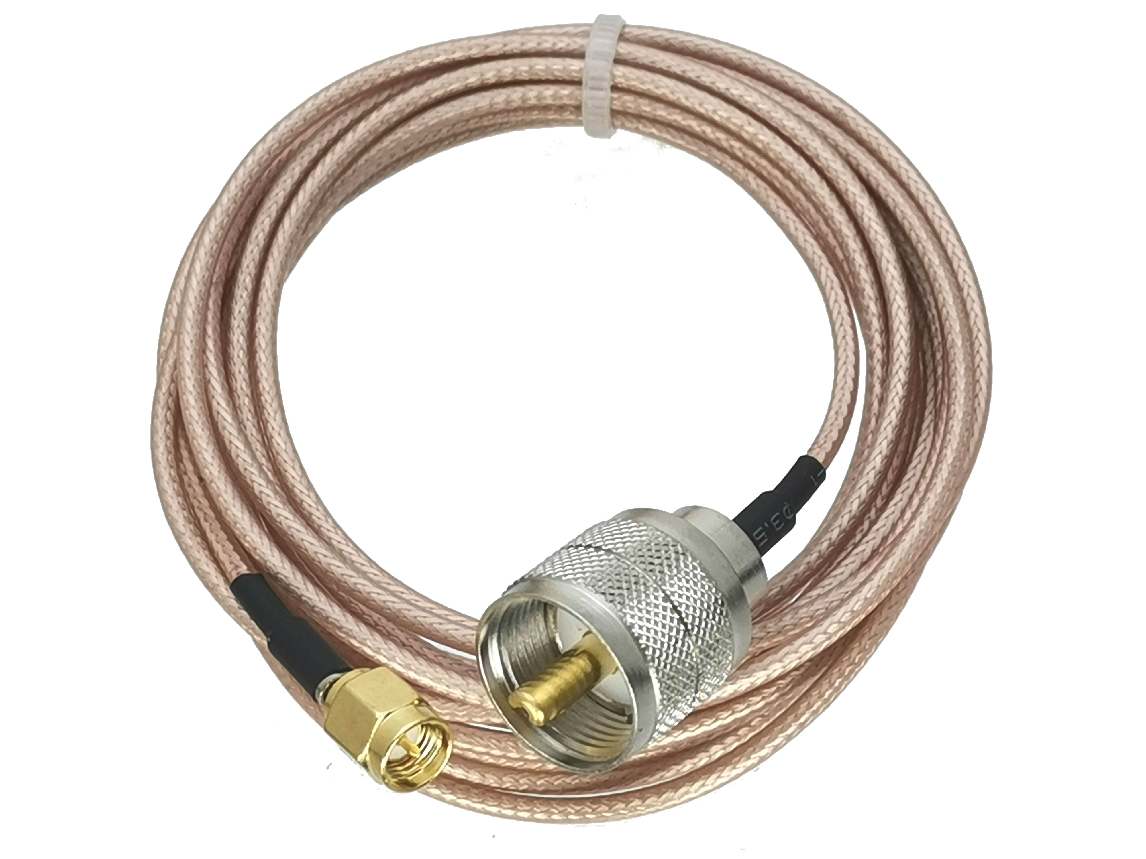 Cabo uh316 pl259 macho de plug reto ao conector macho sma, conector de plugue de pigmento de ligação rf, 4 polegadas ~ 10m