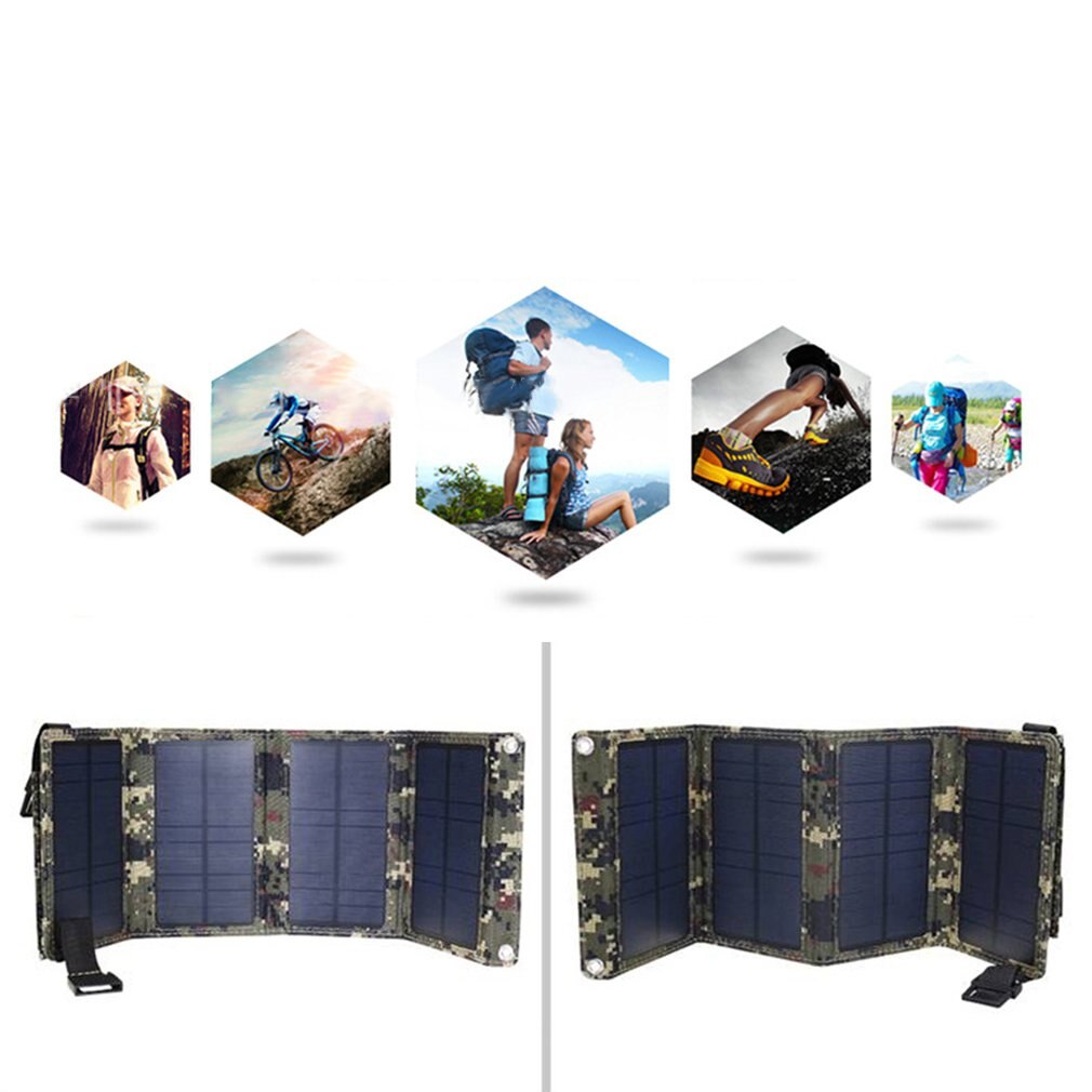 Outdoor Usb Efficiënte Zonnepanelen Draagbare Vouwen Waterdicht Zonnepaneel Praktische Duurzaam Charger