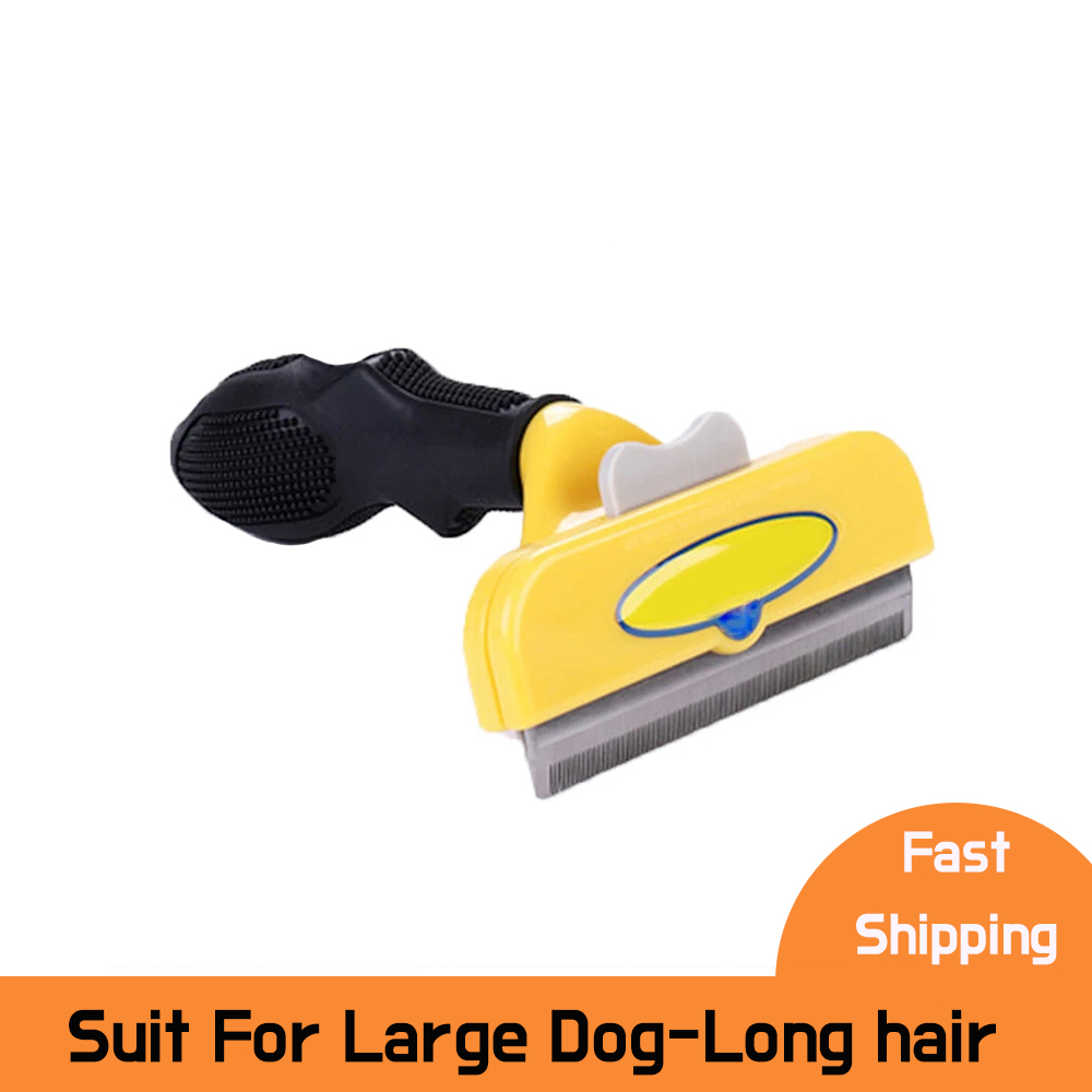 Peigne d'épilation pour chat, brosse pour chien, peigne de Massage pour poils de chat, épilateur de nettoyage, toilettage pour animaux de compagnie, peignes pour chats: GRIS