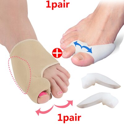 Ballen Schiene groß Zehe Korrektor Fuß Schmerzen Linderung Hallux Valgus Korrektur Pedikübetreffend Werkzeuge Kissen Pad Fußpflege Werkzeug: Q-2Paar