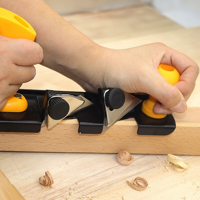 Adjustable Wood Bench Planer DIY Hand Tool Woodcraft for Cutting Polishing Deburring Surfaces Easy to Use Portable