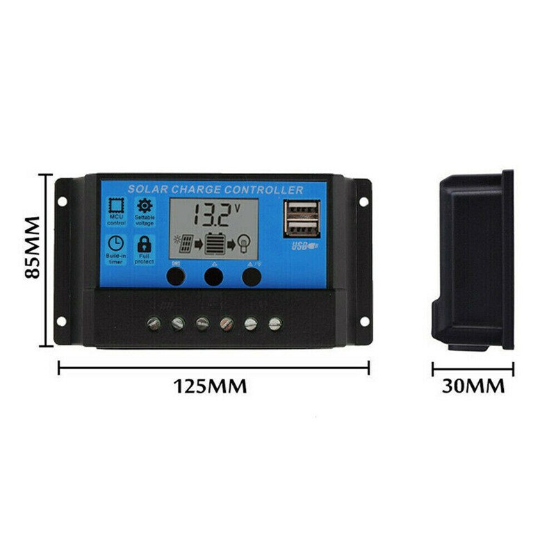 20W Solar Panel Kit 12V Battery Charge Controller Caravan Boat Home Camp RV Controlled Polycrystals Electric Vehicle