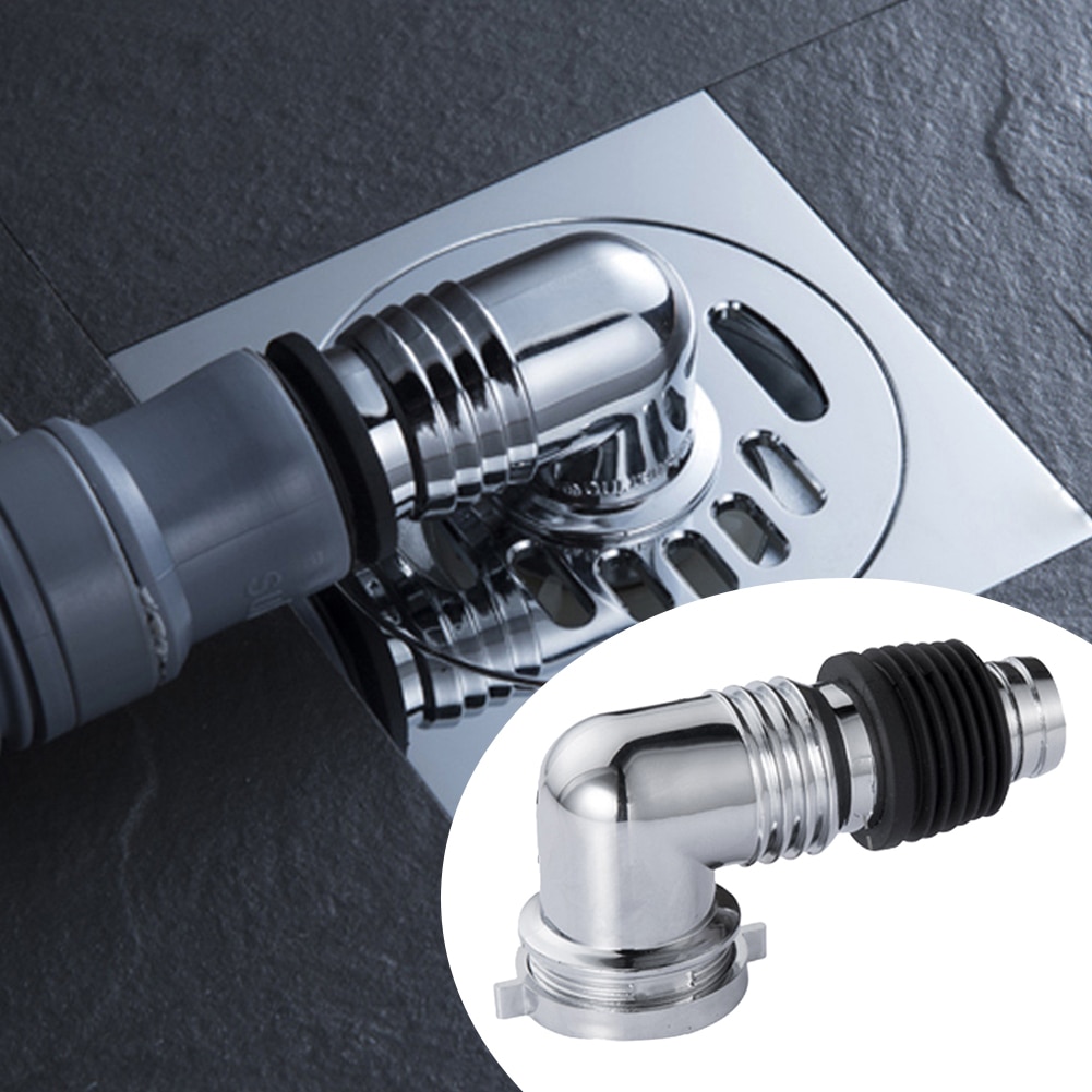 Special Elbow Home Floor Drain Joint Snap Adapter Connector Universal Fit Accessories Chrome Plated Washing Machine Washbasin