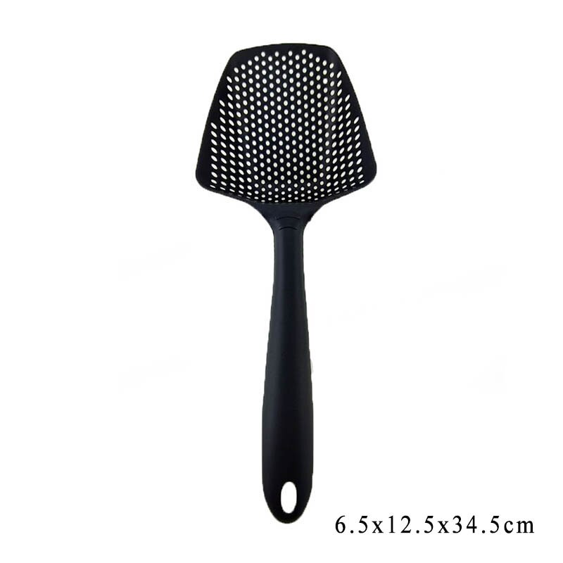 Kleurrijke vergiet lekkende schep filter groentezeef schep plastic draagbare multifunctionele keukenaccessoires filterlepel