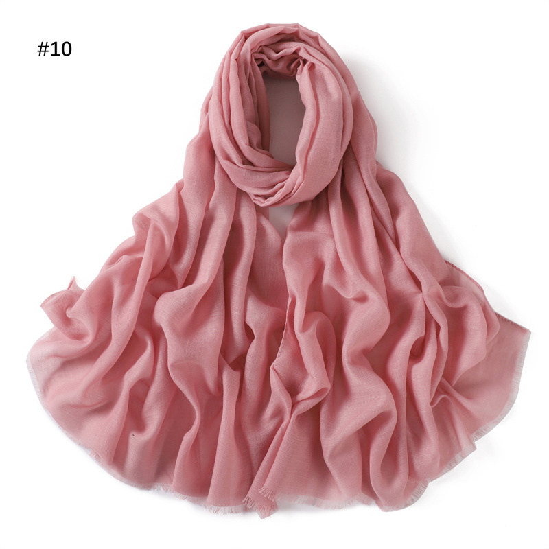 Women Ramadan Muslim Hijab Cotton and Linen Soft Autumn and Winter Solid Color Islam Scarf Headscarf Shawl: lce grey