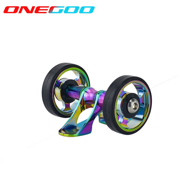 ONEGOO łatwe koło robić Brompton wioślarz składany przesuwne błotnik koła lekkie ze stopu aluminium jednokołowy podwójne koło zestaw 4 kolor: podwójnie olej Slick