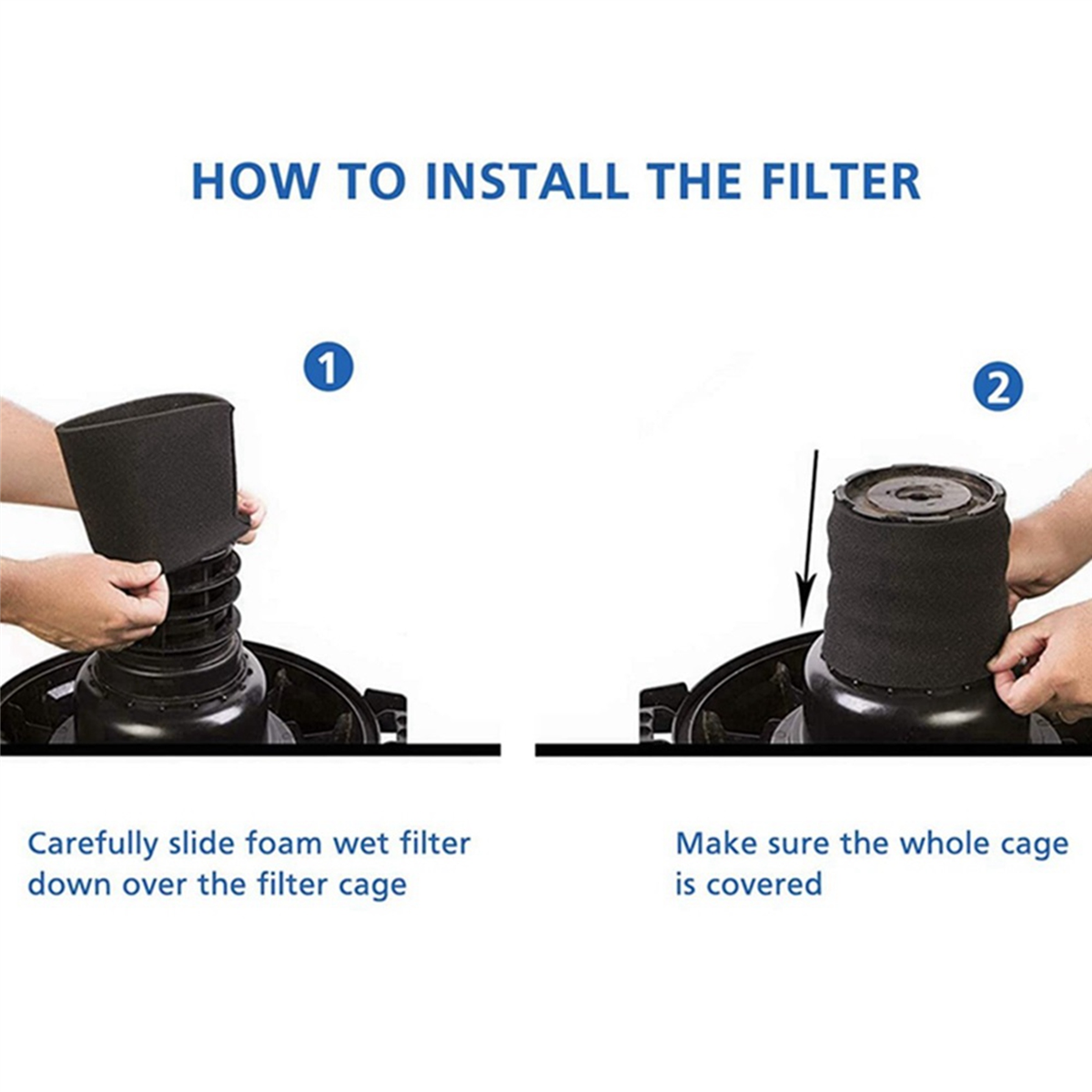 6- pakning med 90585 skumhylser,  vf2001 skumfiltre til våt- og tørrstøvsuger, reservedeler til 9058500