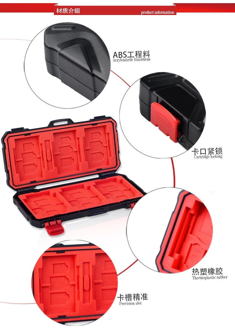 Memory Card Case Houder winkel card box voor XQD SD CF MSD SIM NANO kaarten Waterdichte Anti-shock Opslag CASE Voor sony gopro camera