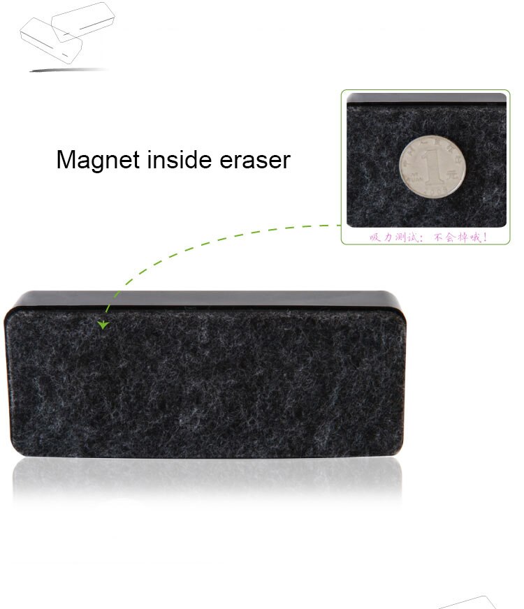 1 pc/ partier bomuldspolstret magnet indvendigt whiteboard viskelæder til shcool papirvarer og kontorartikler