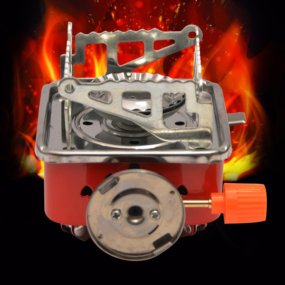 Foldable Cassette Gas Stove Stainless Steel Furnace Portable Burner Square Shape Outdoor Camping Picnic Cooker