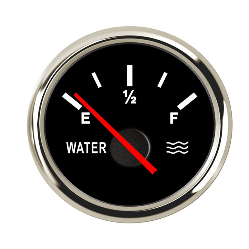 0 ~ 190 ohm vandtank niveaumåler indikator 52mm automatisk marinebåd vandstandsmåler med baggrundsbelysning