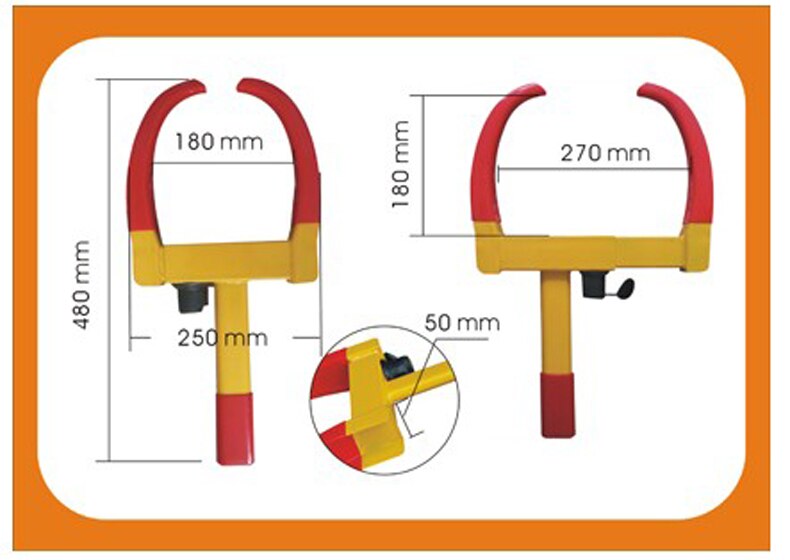 8 HOLES adjustable Security Vehicle Tyre 3 Key CHEAP PRICE car safety lock car wheel clamp