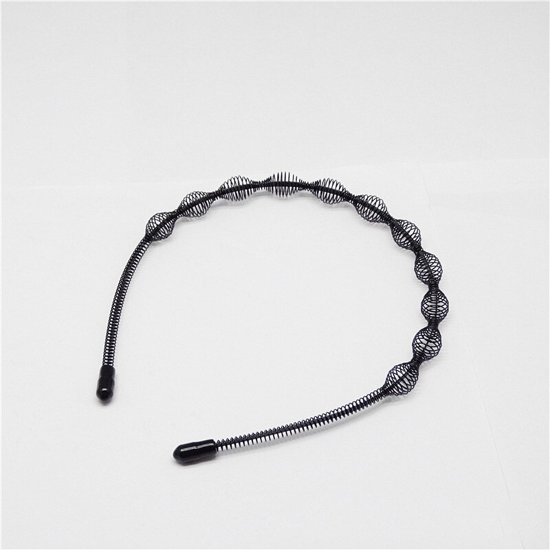 Herre pandebånd #39 jern stål bølger hårbånd tidevand mand hår bøjle ryghoved pandebånd sportsansigt vask hovedbånd hovedbeklædning