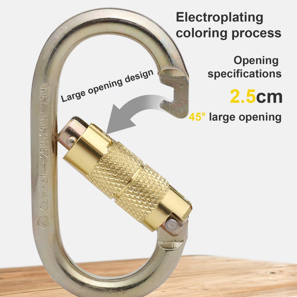 Universal Locking Clips Anti-oxidation Ergonomic Alloy Steel High Hardness Climbing Carabiner