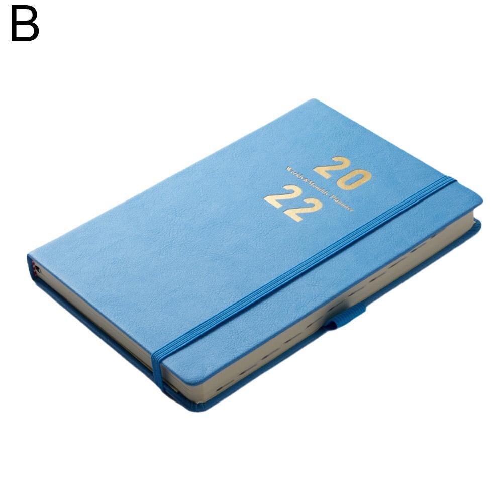 2022 A5 Agenda Planner Notebook Diary Notepad Daily Stationery Reminder Book Schedules Goals Weekly School Suppli Habit Not N0i4: blue