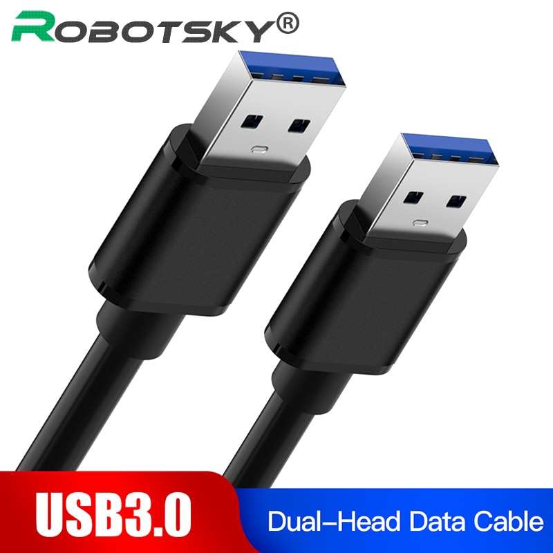 Usb 3.0 Verlengkabel Dual Type A Male Naar Type A Male Data Sync Cord Kabel 5Gbps Super Speed voor Radiator USB3.0 Datakabel