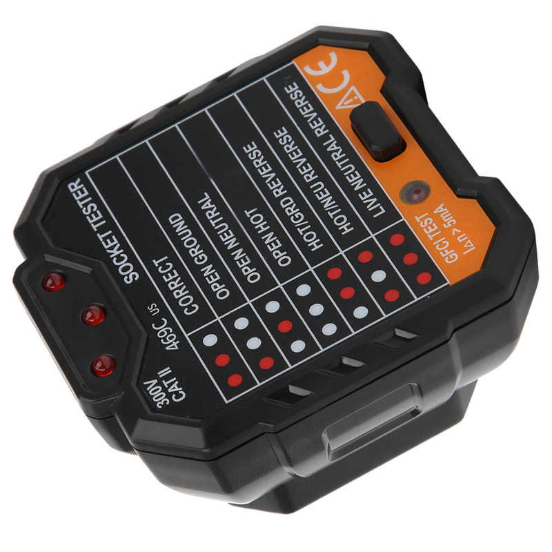 Circuit Breaker Finders Digital Display Socket Tester Electric Mains Fault Checker Analyzer EU Plug 48 to 250V