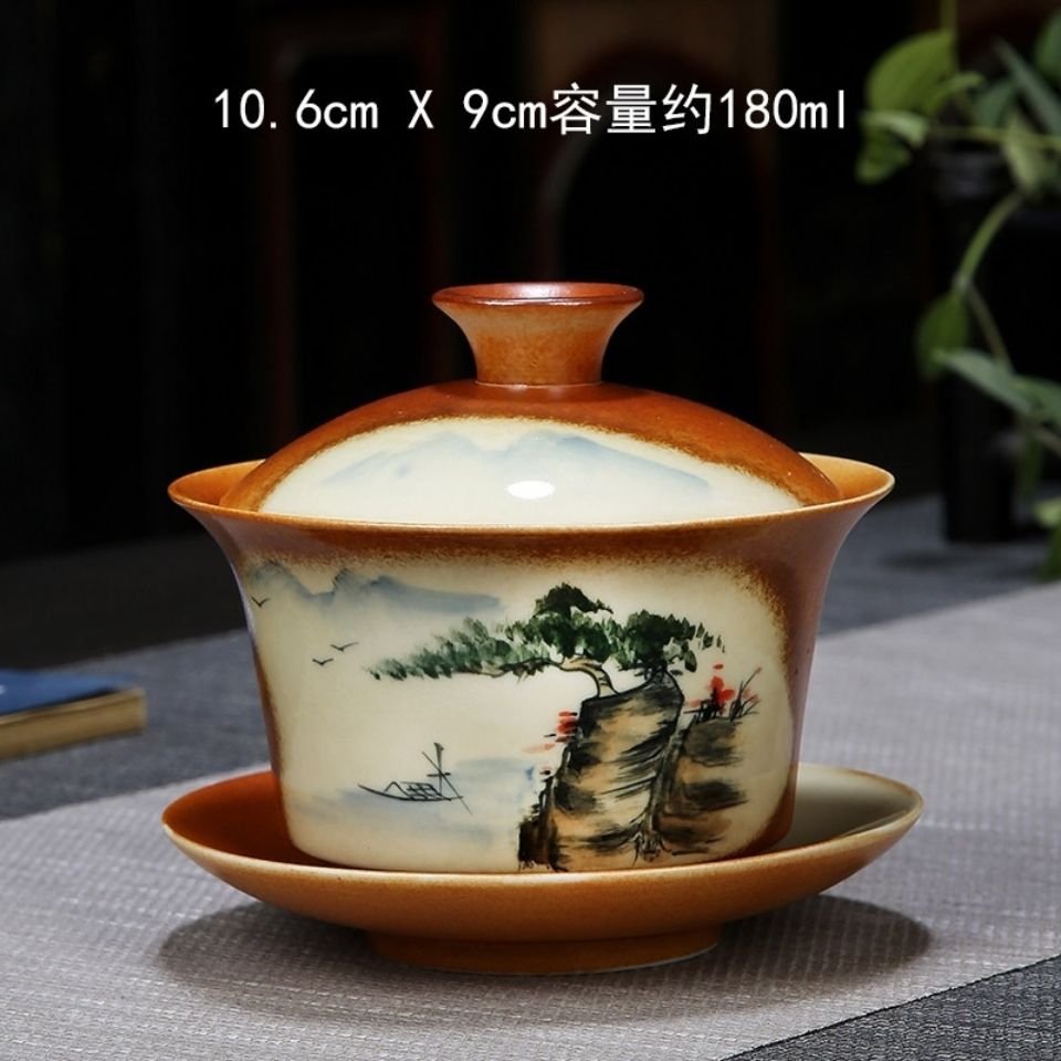 Tasse à Thé Ohi Chozaemon 9e Génération – Glaçure Bonbon, Avec Boîte Et Tissu, Japon
