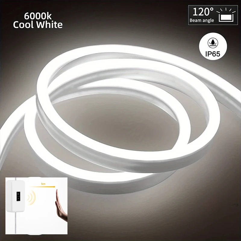 Bewegung Sensor Neon- LED Licht Streifen USB Dimmbare Schalter Neon- Zeichen flexibel Silikon Seil Tupe Wasserdicht Für Heimat draussen Dekor: Braun / bündeln3