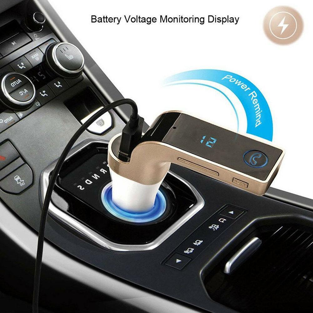1pc Kit de coche manos libres Bluetooth FM Transmisor de Radio MP3 jugador cargador USB adaptador de cargador de teléfono para el coche Kit de accesorios de coche
