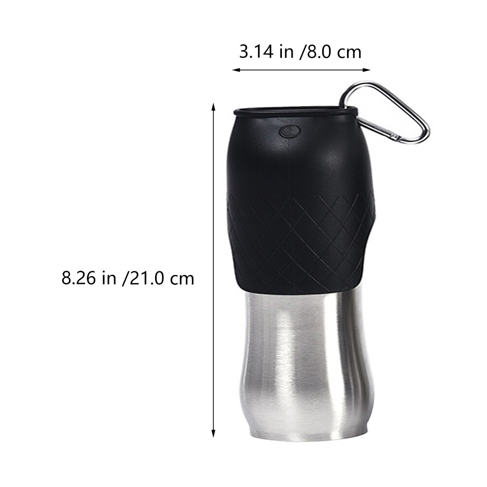 Metal Pet Water Bottle Puppy Water Feeder Stainless Steel Dog Waterer Pet Supply