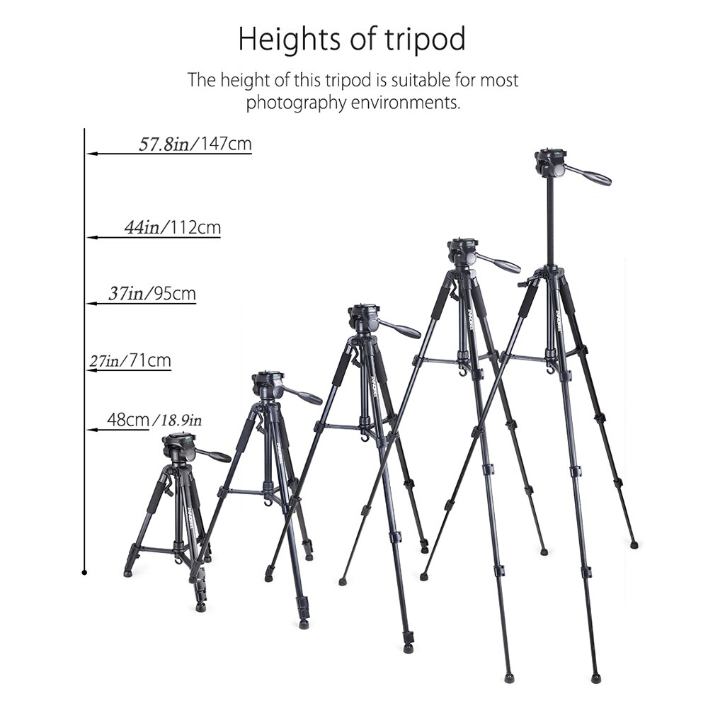 INNOREL RT10 Camera Tripod Aluminium Alloy Lightweight Travel Compact Tripod with Quick Release Plate & Pan Head