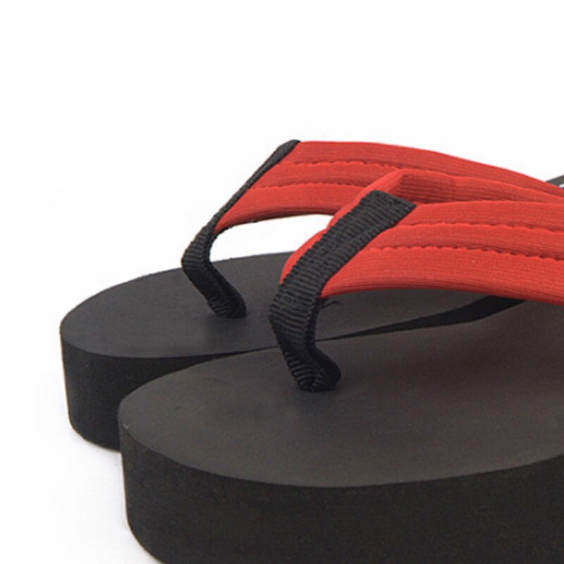 Clip Toes Flip Flops Womens Wedge Sandals Summer Sandals Casual Beach Slippers Waterproof Platform Wedges Slippers