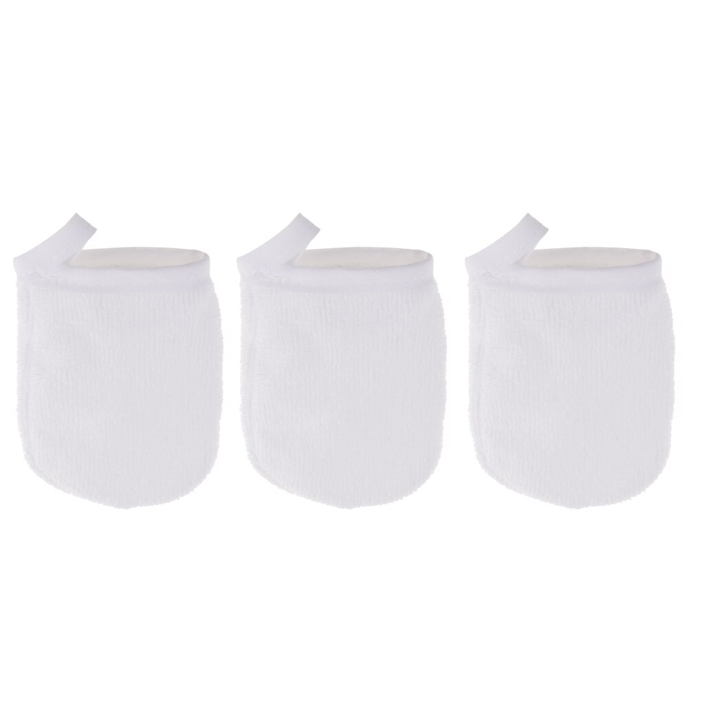 Guantes limpiadores faciales de microfibra para hombre y mujer, almohadillas de tela reutilizables, guante eliminador de maquillaje, herramienta Unisex, 6 uds.