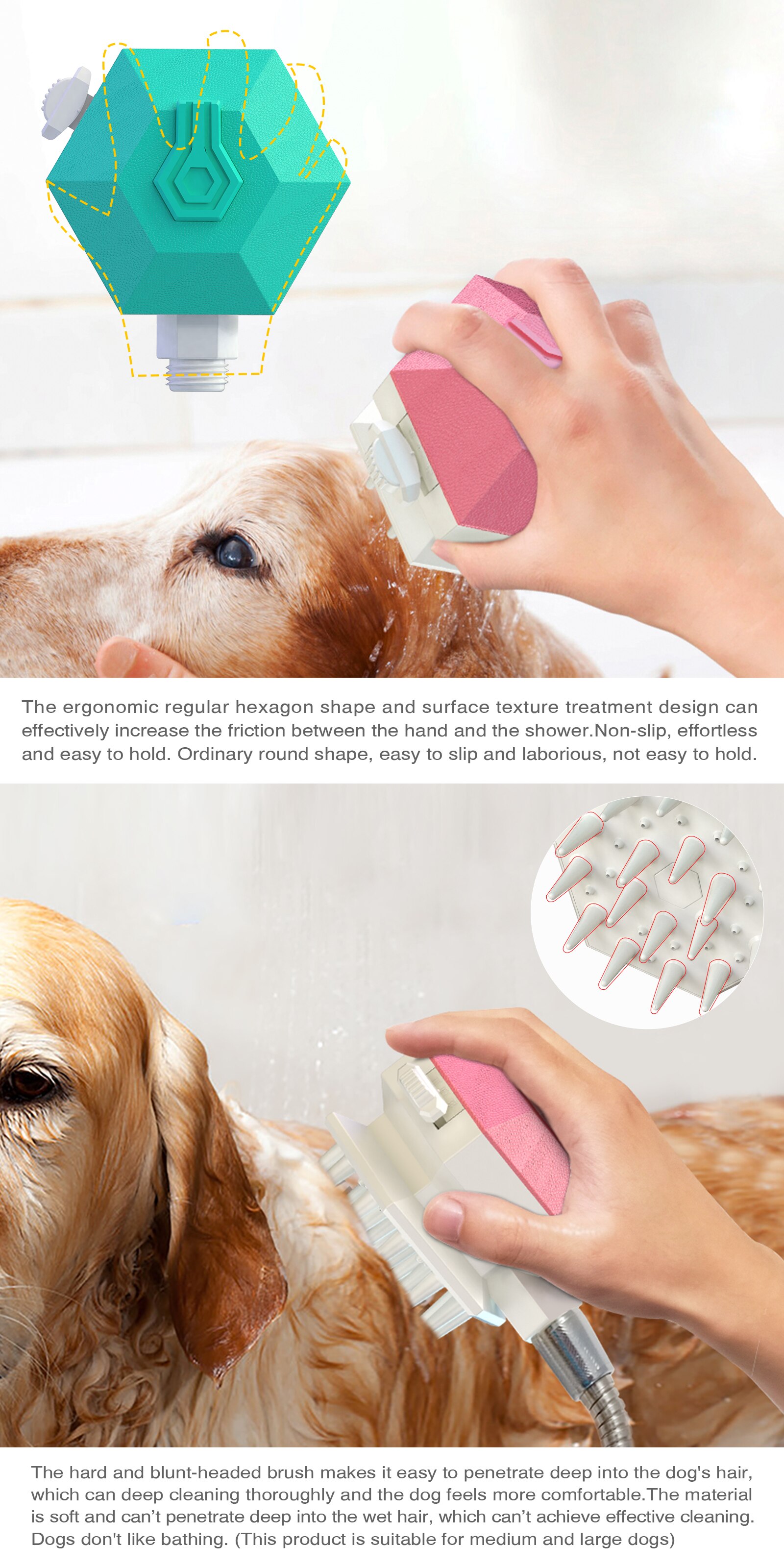 Products Pets Grooming Tools Set Pet Grooming Kit for Dogs Pets shower head comb brush