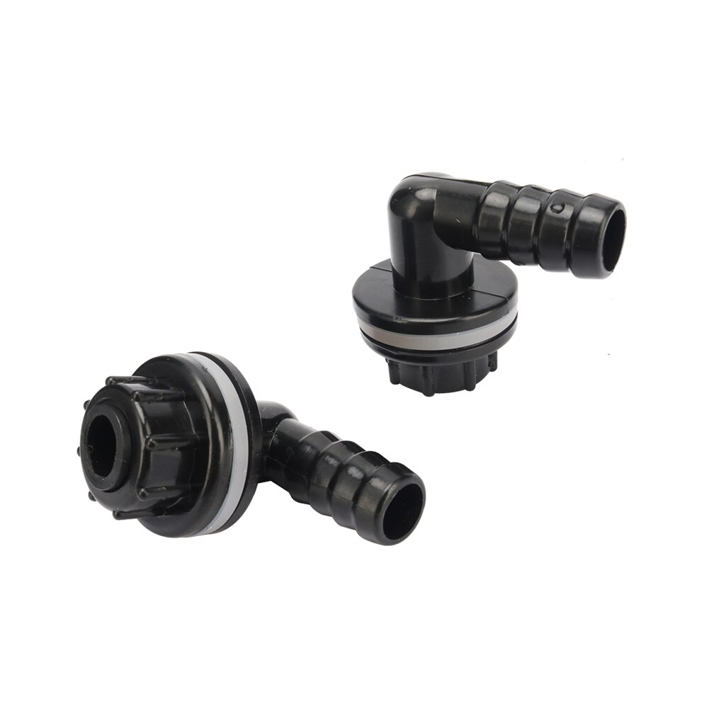 Garden Irrigation 3/8" to 14mm 90 Degree Elbow Connector Water Tank Fish Tank Aquarium Drainage Adapter Fittings 2 Pcs
