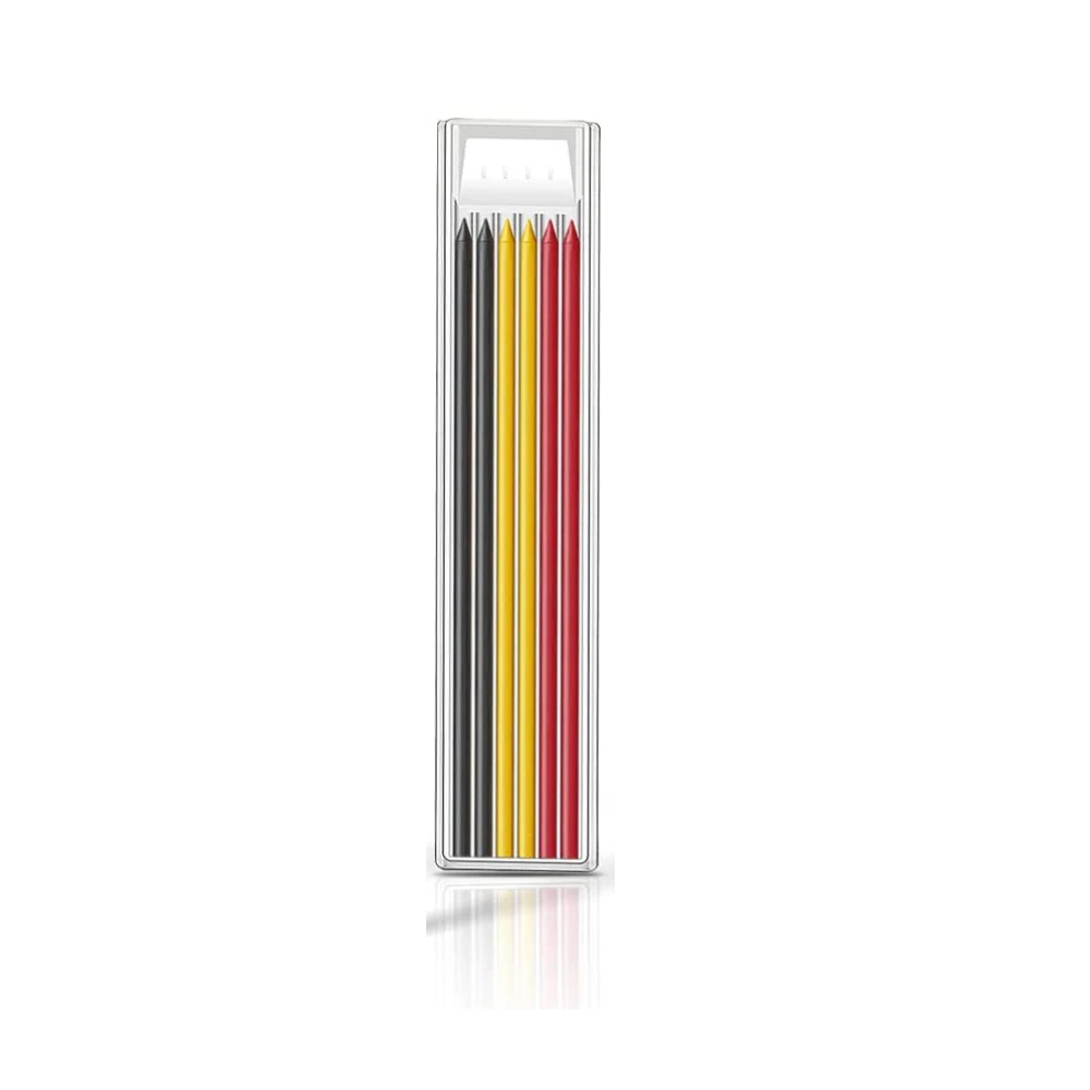 Ensemble de crayons de charpentier solide avec recharge de plomb, outils pour le travail du bois, crayon mécanique, outils de travail de Construction, traceur de marquage de menuiserie: green