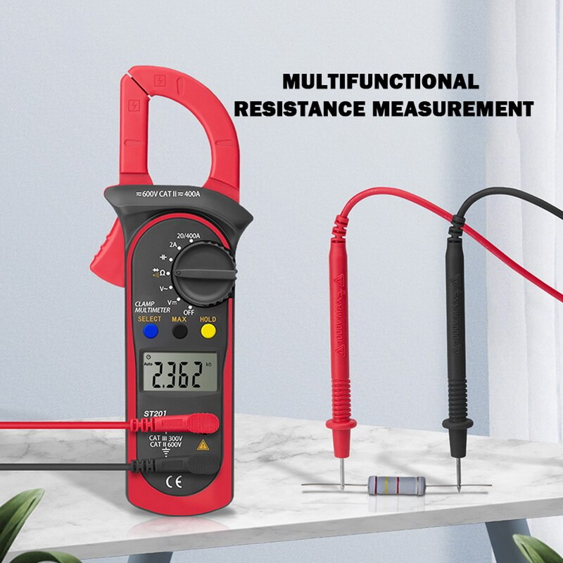 Multimeter digital spænding strøm test clamp meter dc/ac strøm clamp tester meter voltmeter høj præcision