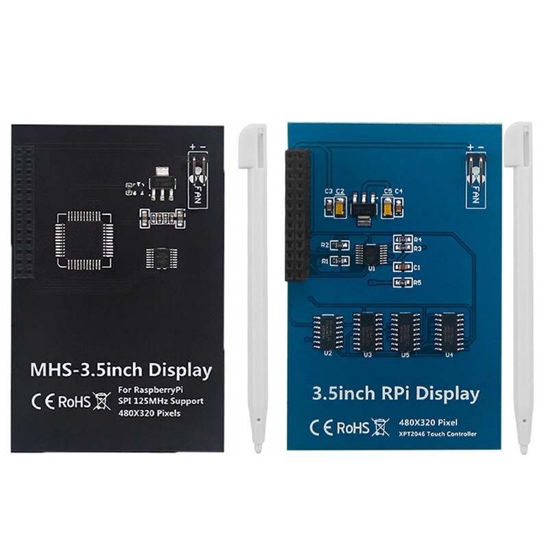3.5 Inch Mhs Touchscreen 480X320 Voor Raspberry Pi 4B/3B +/3B Tft Lcd Module Scherm Met touchpen