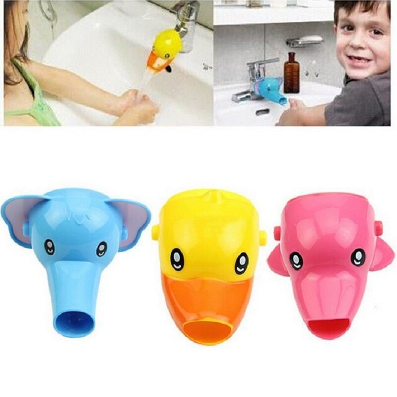 Kids Faucet Extender Cartoon Durable Toddler Sink Bathroom Cute Child-assisted Faucet Extender Baby Hand Wash Tools Accessories