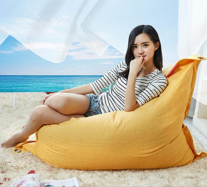 Fabriek Luie Sofa Zitzak Eenvoudige Moderne Enkele Kinderen Junion Sofa Bed Kan Worden Gevouwen, woonkamer Zitzak-Cover Alleen