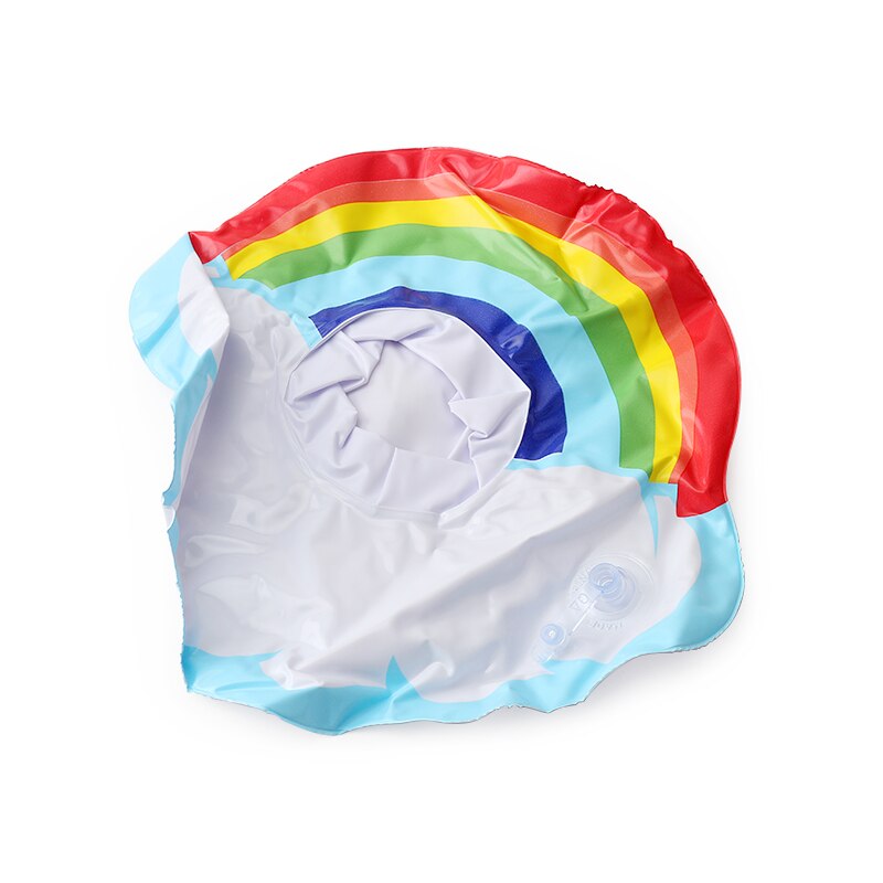 Små skyer flyder oppustelig regnbue-drinkholder swimmingpool badeværelse strandfest