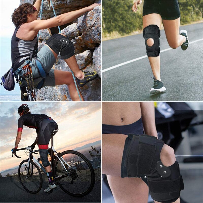 Rodilleras de soporte deportivo, Protector de piernas para hombres, rodillera de seguridad transpirable para ejercicio, rodilleras con correa y protectores de junta estabilizadora