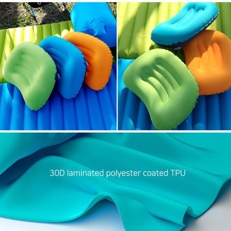 Portable Inflatable Pillow Travel Ultralight Air Pillow Neck Pillow Camping Sleeping Gear Fast Use TPU