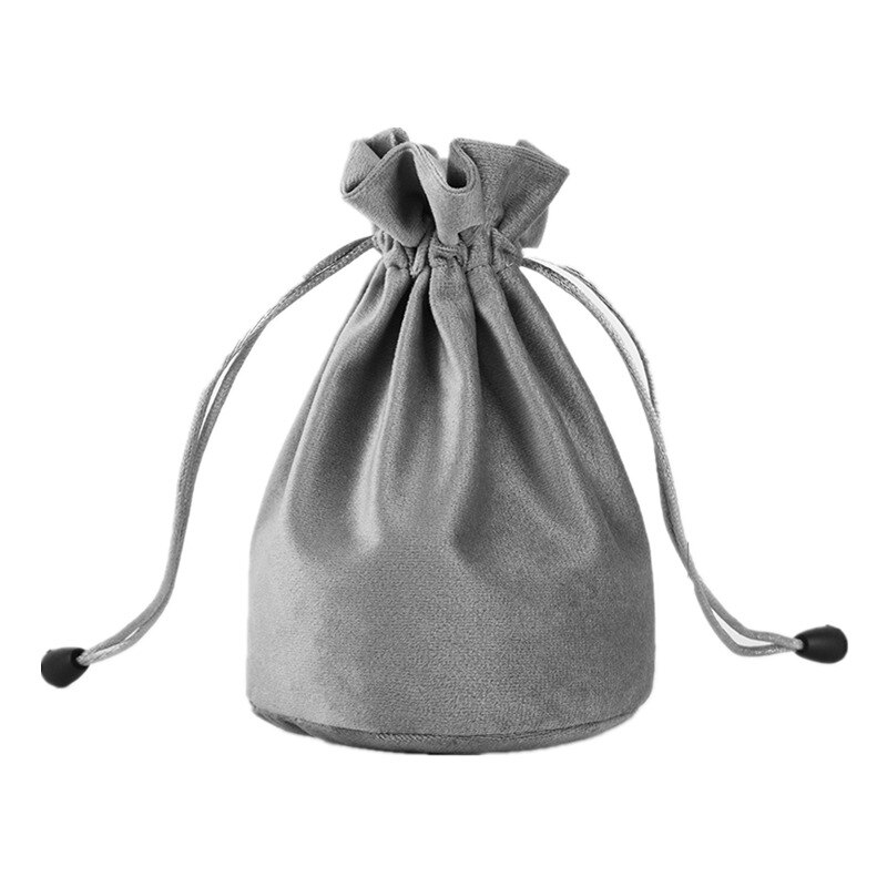 Sieraden Flanel Trekkoord Tassen Ronde Bodem Wedding Party Christmas Pouch Pakket Display 6x1 2/9x1 4/13x1 8/10x34cm: GRAY / 6x12cm