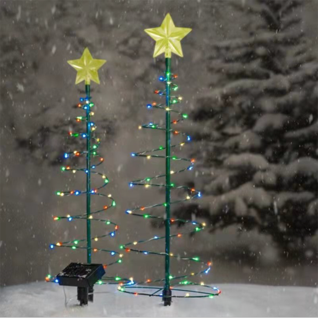 Solar--Weihnachtsbaum-Lichterkette für Höhle Außenbereich, Garten, LED-Lichterkette, IP65, Sternlicht, dekorative Lichter für sterben Weihnachtsdekoration: Orange