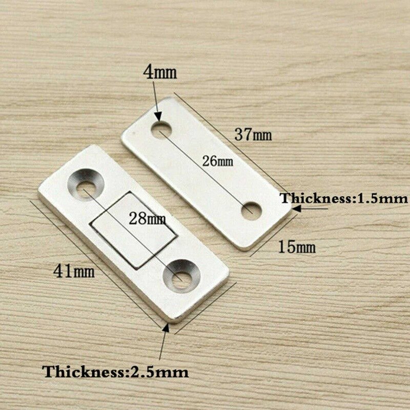 Strong Magnetic Door Closer Cabinet Catch Latch Cupboard Ultra Thin Closer Lock