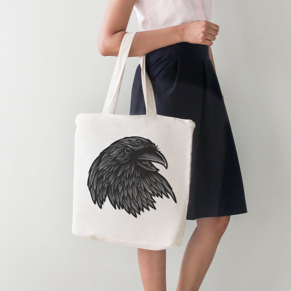 Angemiel Bag Black Tone Eagle Hoofd Tote Shopping Beach Bag