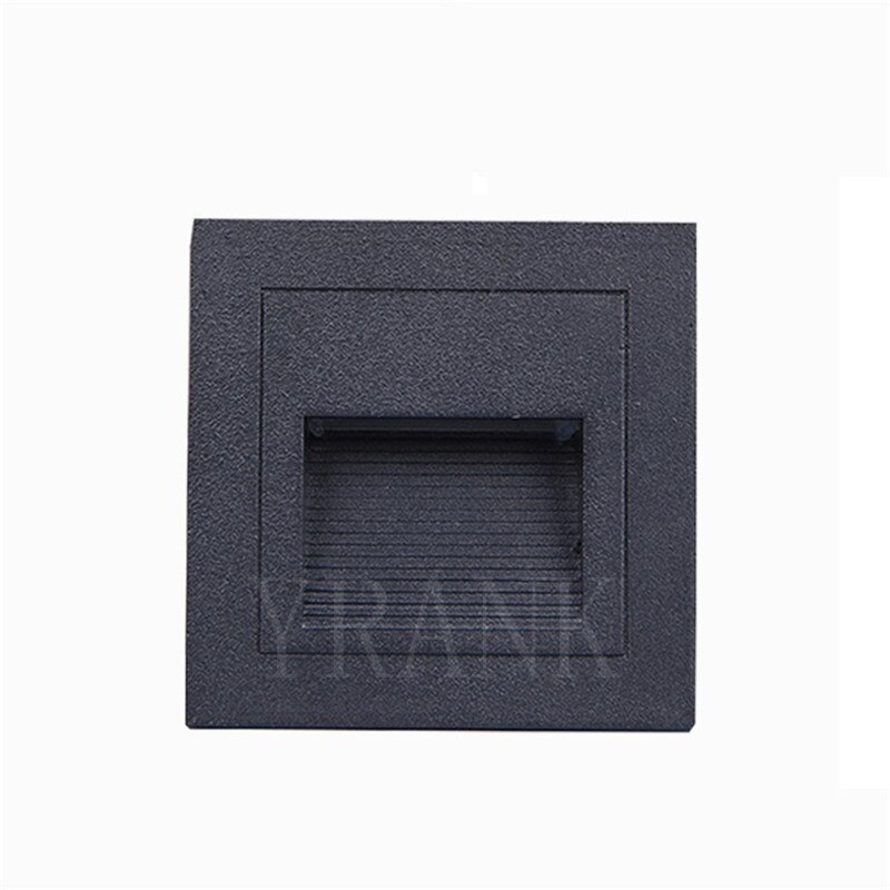 Lámpara Led de esquina de pared, luz empotrada de escalón, 85-260V, 2W, blanco frío y cálido, Bombilla de escalera para porche y sótano